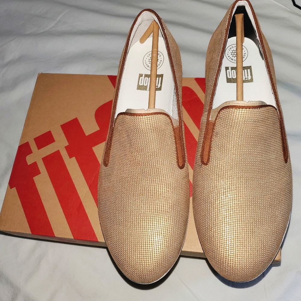 Fitflop Superskate Slip on Loafer - Gold Brown